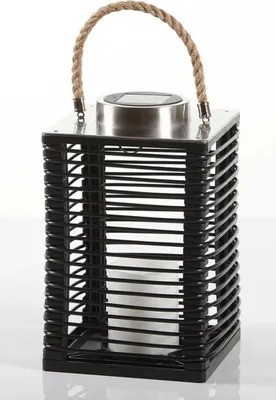 Produktbild von LED Outdoor Laterne im Rattan Look Solarbetrieb incl. Akku
