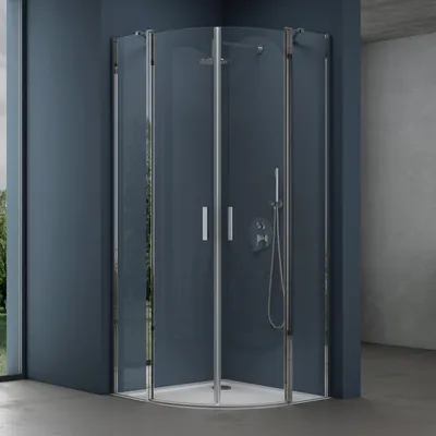 Image de doporro Cabine de Douche Pare-Douche Douche en Quart de Cercle 90X90X195 Ravenna52K Verre Transparent ESG 6mm Nano