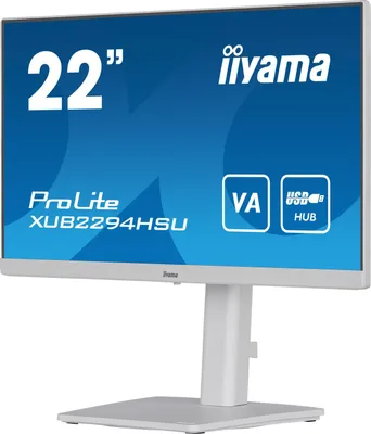 Obrázek produktu pro iiyama ProLite XUB2294HSU-W2 (EOL), 54,6 cm (21.5"), 1920 x 1080 px, Full HD, 1 ms, Bílá