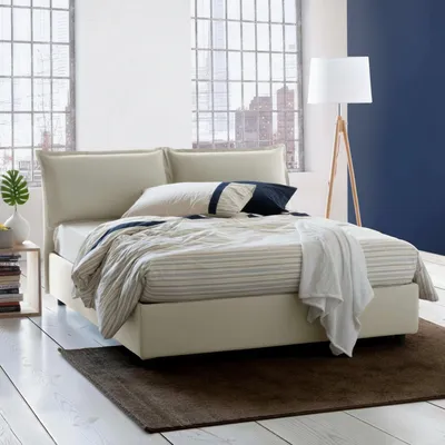 Image de Anjin - Lit Double, Beige, Déhoussable Italy