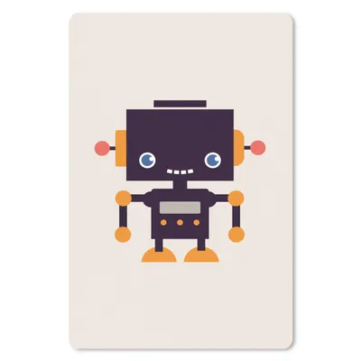 Produktbild von MuchoWow® Mauspad Mousepad Roboter - Antenne - Orange - Beige - Kind - Kinder 18x27 cm - Mousepads - Maus Mat - Pad - Mausunterlage