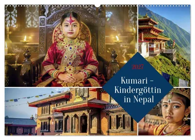 Produktbild von Kumari - Kindergöttin in Nepal (Wandkalender 2027 DIN A2 quer), CALVENDO Monatskalender