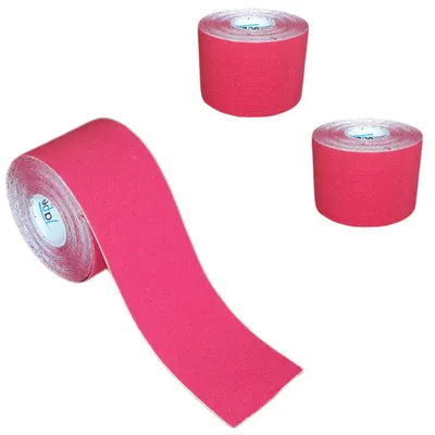 Produktbild von 3 Rollen - Tapefactory24 Getting Started Kinesiologie Tape 5cm x 5m - rot, Tapes Taping Klebeband Tapeverband Bandage wasserfest