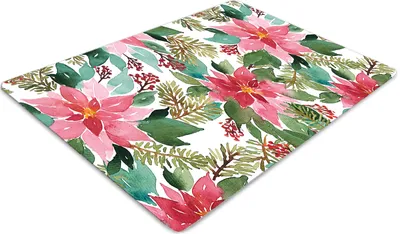 Obrázok produktu pre Podlahová ochranná podložka - Ochranná podložka pod stoličku - Podlahová podložka - 140x100 cm - Červené hviezdy