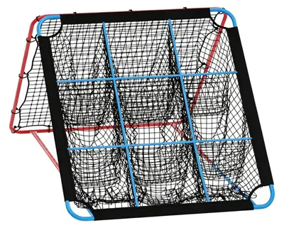 Zdjęcie produktu dla Multisportowa siatka do odbicia piłki - siatka treningowa do piłki nożnej/bejsbolu - regulowany kąt - celownik z 9 strefami - wykonana z żelaza/PE - wariant C