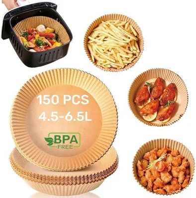 Zdjęcie produktu dla Papier do frytkownicy bez BPA, okrągły, 20 cm, 150 sztuk
