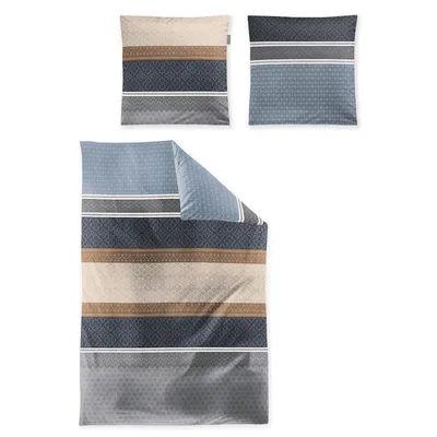Produktbild von Irisette Feinbiber Bettwäsche-Garnitur Panda 8543  Farbe blau  135x200+80x80cm
