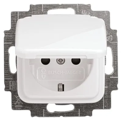 Zdjęcie produktu dla Busch-Jaeger 20 EUKB-214, CEE 7/3, 2P+E, Biały, 250 V, 16 A, 71 mm