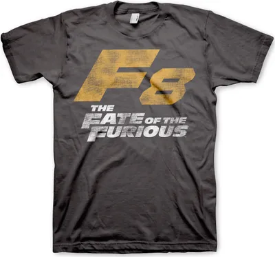Produktbild von F8 Distressed Logo T-Shirt - Large - Dark-Grey