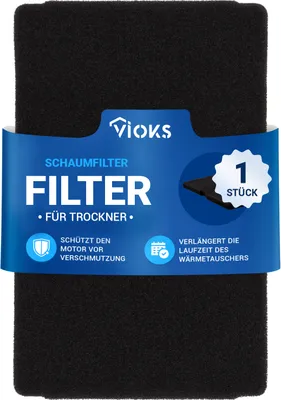 Produktbild von Schaumfilter 240x155 mm passend wie Beko 2964840200 Flusensieb für Trockner Wärmetauscher