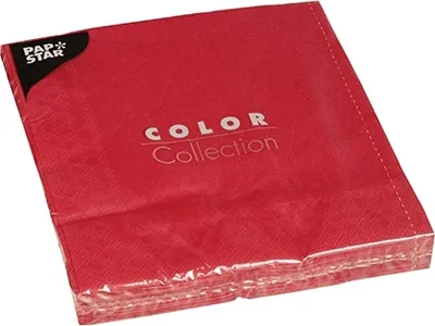 Produktbild von 20 Servietten, 3-lagig 1/4-Falz 40 cm x 40 cm bordeaux