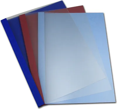 Produktbild von POV Premium Thermobindemappen, 270g/m², Leinenstruktur, dunkelblau, satinierte Folie, 3 mm (für 21 - 30 Blatt 80g/m² Papier)