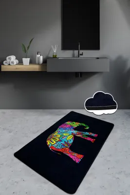 Image de Mijolnir, Olifant- CHL4470, noir, tapis de bain, 700 g/m², 100 % velours