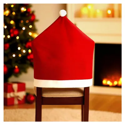 Produktbild von Weihnachtliche Stuhlhussen im Hutdesign