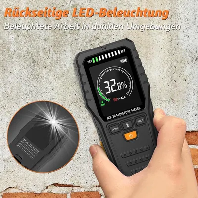 Productafbeelding van Vochtmeter - detector voor muren, nauwkeurige niet-destructieve vochtmeting