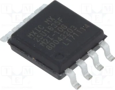 Produktbild von 1x FLASH Speicher 16Mbit SOP8 1,65÷2V 104MHz  serielle MX25U1635FM2I-10G/TUBE Seri