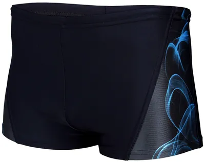 Produktbild von Aquarti Herren Kurze Badehose mit Streifen, Farbe: 16201 Schwarz / Blau, Größe: 3XL