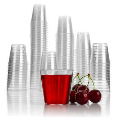 Produktbild von BigDean 200 Stück Schnapsgläser Plastik 3cl lebensmittelecht robust & wiederverwendbar - Shotgläser aus bruchsicherem Kunststoff