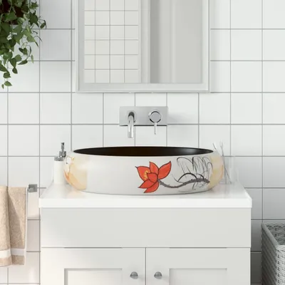 Produktbild von "im Angebot" Aufsatzwaschbecken Mehrfarbig Oval 59x40x15 cm Keramik - Waschbecken CC1179