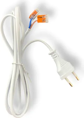 Produktbild von Stromkabel mit Stecker und WAGO Lüsterklemmen - 5 Meter - 2-polig - 230V