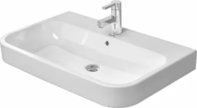 Obrázok produktu pre Duravit nábytok umývadlo HAPPY D.2 s prepadom, stolička s otvorom na batériu, 800 x 505 mm, leštené, 1 otvor na batériu biely