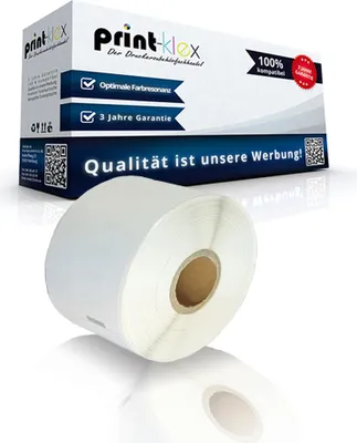 Produktbild von Kompatible Etiketten-Rolle für Dymo 11354 Labelwriter 450 450 Duo 450 Series 450 Turbo 450 Twin Turbo DUO SE 450 L Twin Turbo 11354 S0722540 57mm x 32mm 1000 Label Drucker Plus Serie