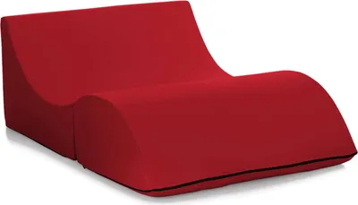 Produktbild von Klappbett Dabbes, Puff umwandelbar in Doppelbett, 100%  Italy, Puff, umwandelbar in eine Chaiselongue aus Kunstleder, Cm 100x200h70, Rot