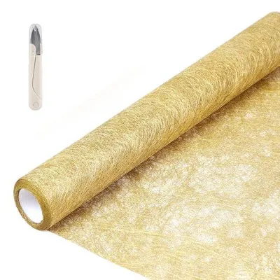 Immagine prodotto di Runner da tavola in pile, 30 cm x 5 m, color oro, per la decorazione della tavola
