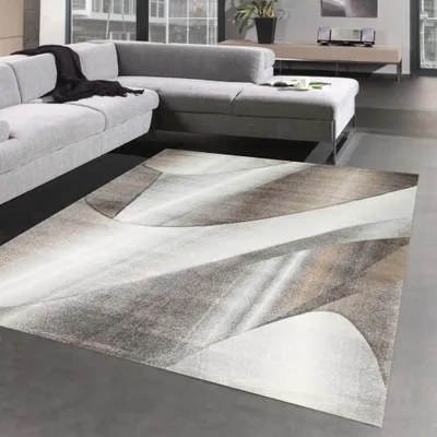 Zdjęcie produktu dla Dywan FLURLÄUFER z abstrakcyjnym wzorem w kolorze srebrnoszarym rozmiar - 160x230 cm