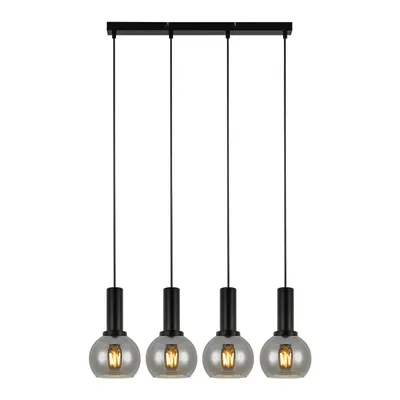 Produktbild von ZMH Pendelleuchte Esstisch Hängelampe Vintage Esszimmer Pendellampe E27 Hängeleuchte 4 Flammig Esszimmerlampe Höhenverstellbar Industrial Esszimmerlampe für Schlafzimmer Büro (ohne Leuchtmittel)