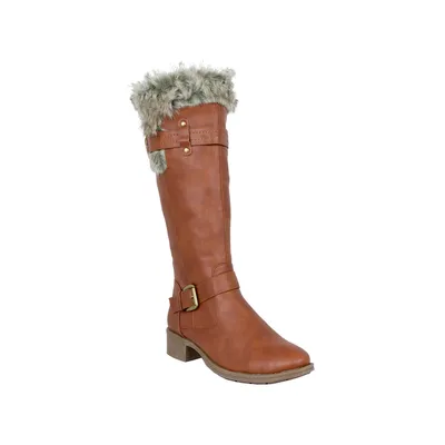Produktbild von LOVENESS, Damen Fellstiefel Stiefeletten gefuetterte Stiefel Boots, Farbe braun, EU 37