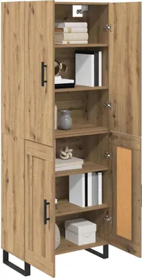 Immagine prodotto di vidaXL Credenza alta 2 pezzi in rovere Artisan 69,5 x 34 x 180 cm
