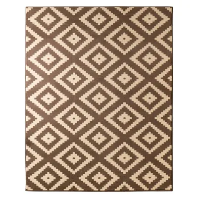 Zdjęcie produktu dla Dywan nowoczesny, brązowo kremowy 80x150cm