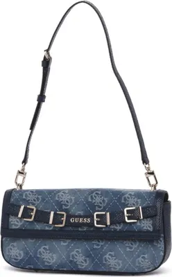 Produktbild von GUESS Handtasche DOVIE Satchel Denim Logo