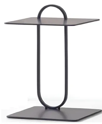 Image de Élégante table d'appoint noir mat au design moderne