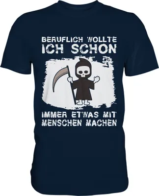Produktbild von Sensenmann T-Shirt Schwarzer Humor Sarkasmus Geschenk – Navy / M