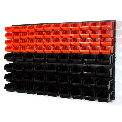 Zdjęcie produktu dla 84 pudełka do układania w stosy z półką ścienną 120 x 80 cm | panele ścienne do przechowywania półka do przechowywania