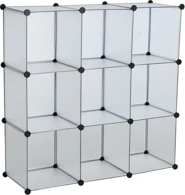 Produktbild von Regalsystem Würfelregal Steckregal 9 Fächer Stufenregal DIY Regal Kunststoff