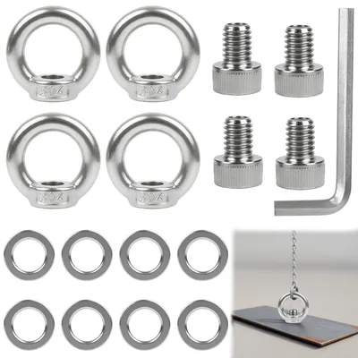 Image de Kit complet de fixation M8 comprenant des œillets et des écrous