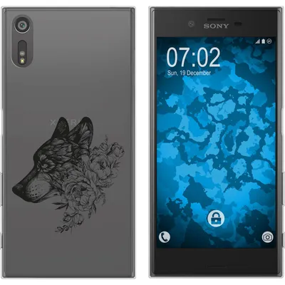 Produktbild von PhoneNatic Case kompatibel mit Sony Xperia XZs Silikon-Hülle Floral Wolf M3-1