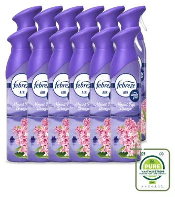 Image de 12 sprays rafraîchissants Febreze, parfum Mont Fuji Breeze, 185 ml, lot de 12
