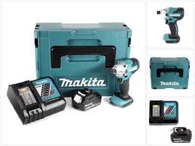 Produktbild von Makita DTD 156 RG1J Akku Schlagschrauber 18V 155Nm + 1x Akku 6,0Ah + Ladegerät + Makpac