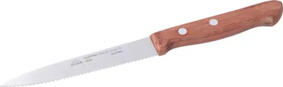 Produktbild von STUBAI  Küchenmesser mit Wellenschliff, 130 mm , scharfes Haushaltsmesser mit Edelholzgriff, Klinge aus Edelstahl, rostfrei, spülmaschinenfest