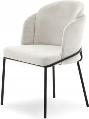 Zdjęcie produktu dla Designerskie krzesło do jadalni JAZMIN - kremowo-czarne