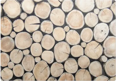 Produktbild von Holzscheiben – Bodenschutzmatte – Rutschfest – Schutzmatte für Büro – Vinylmatte – Stuhlunterlage  –100 x 70 cm