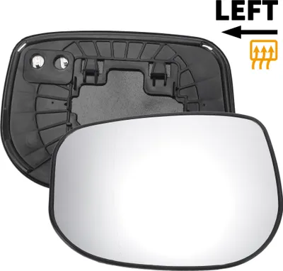 Image de Verre De Rétroviseur Latéral Gauche De Remplacement Avec Plaque De Support Asphérique Chauffé En Verre Blanc Pour Honda Jazz 2008-2015