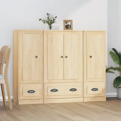 Produktbild von Möbel Highboards 3 Stk. Sonoma-Eiche Holzwerkstoff - Kommoden 3185298