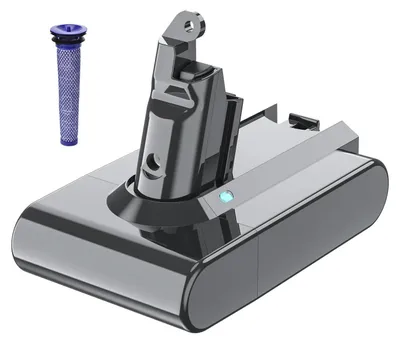 Produktbild von Ersatzakku für Dyson V6 Staubsauger, 21,6V 6000mAh 18650 Li‑Ion, kompatibel mit DC58/DC62, grün