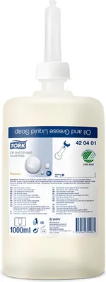Obrázok produktu pre Tork 420401, Pokožka, Tekuté mydlo, 1000 ml, 1,03 kg, 92 mm, 92 mm