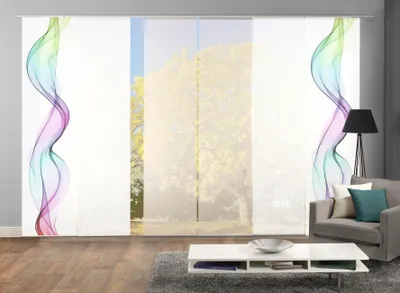 Produktbild von 80265 Schiebegardine ALBERTA, Digitaldruck Seidenoptik, 245x60 cm, Set